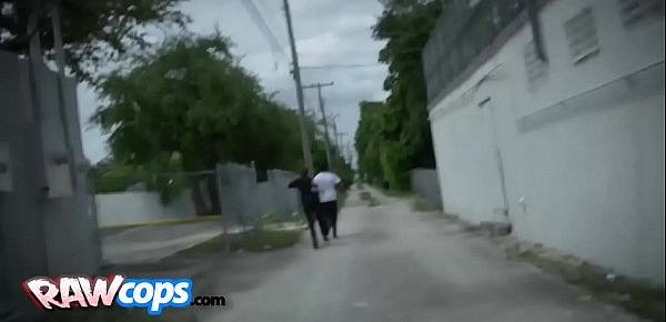  Black guy pounding two busty cops